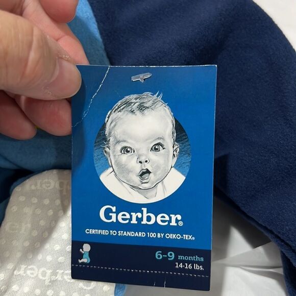 Gerber Baby & Toddler Blue Dinosaur Microfleece Sleepers2-Pack NWT 6-9 months - Picture 9 of 13